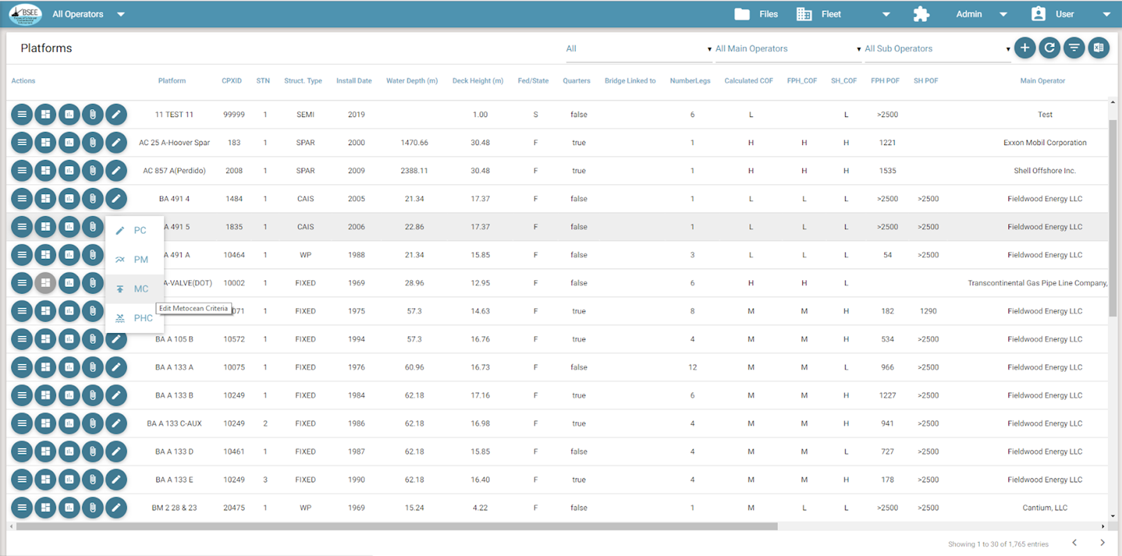 Screens UI oil and gas land management software Screens UI oil and gas land management software