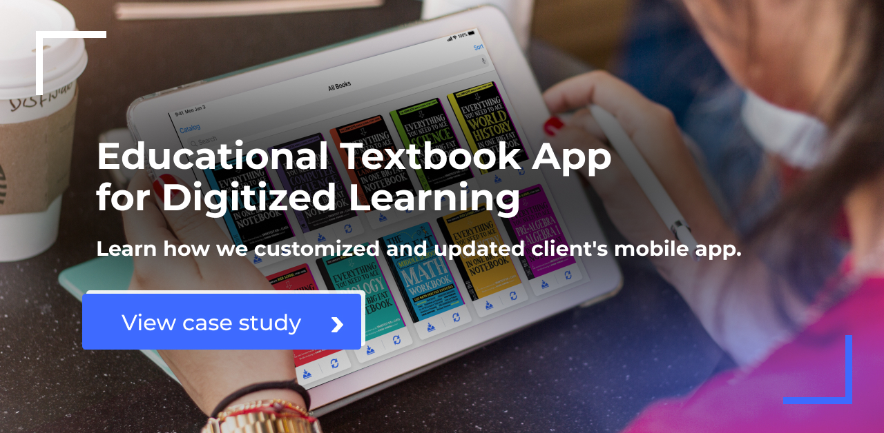 Educational Textbook App for Digitized Learning Provider by Mbicycle