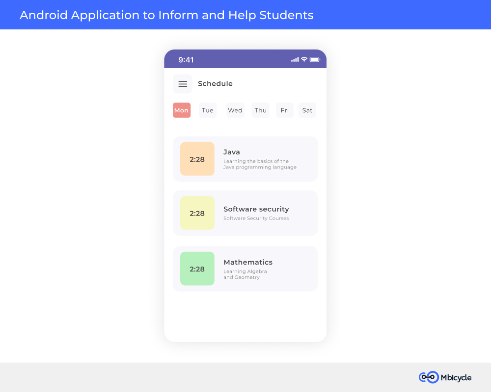 Android app for informing and helping students